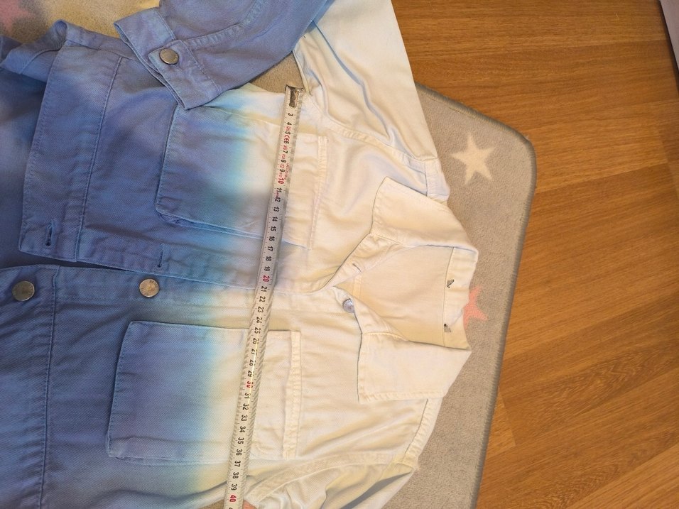 N&K Jeans Mavi Beyaz Batik Desenli Kız Takım - Görsel 5