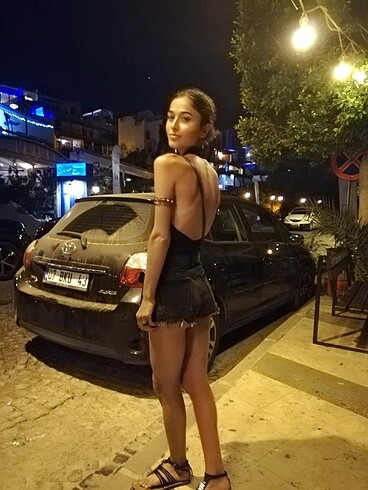 32 Beden gri Renk Zara Trafaluc Denim Şort Antrazit