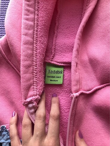 m Beden Pembe Arcade Kapüşonlu Hırka