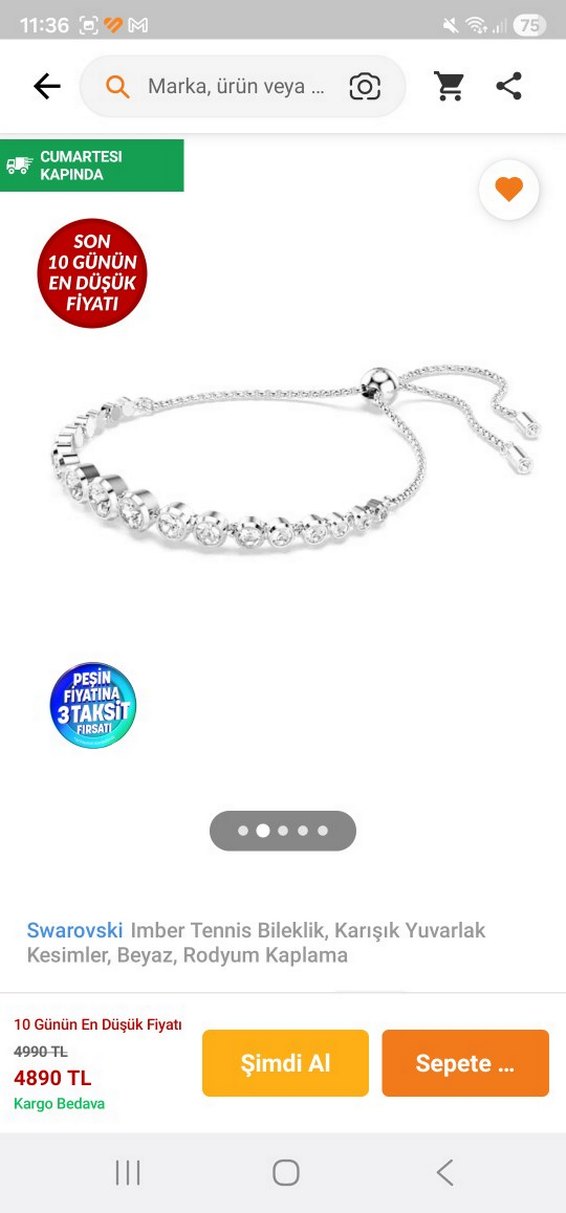 Beyaz Elastik Kadın Bileklik - Görsel 5