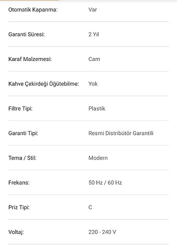 Schafer robusta filtre kahve makinesi - Görsel 7