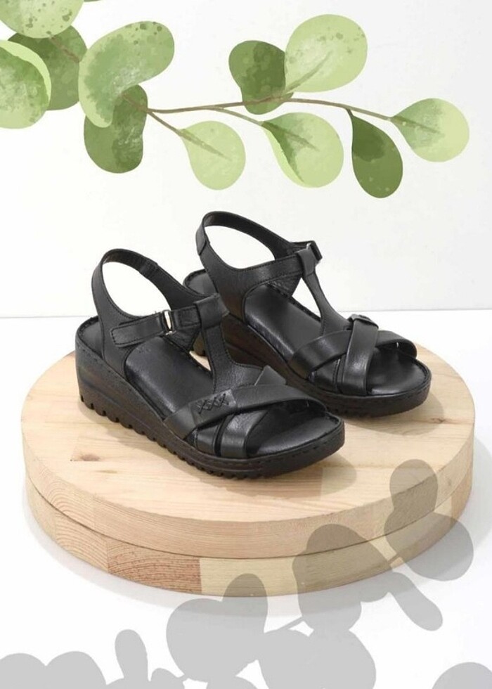 Bambi deri kadın sandalet - Görsel 4