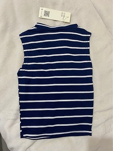 xs Beden Çizgili bisiklet yaka dar tişört crop