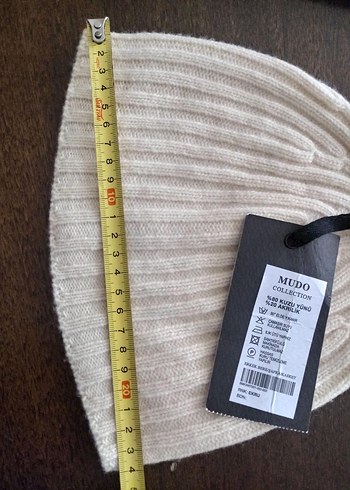 Mudo Koleksiyon Beyaz Örgü Yün Bere - Görsel 7