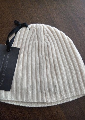 Mudo Koleksiyon Beyaz Örgü Yün Bere - Görsel 4