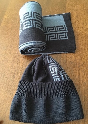 Desenli Uzun Modern Erkek Bere ve Atkı Takımı - Görsel 11