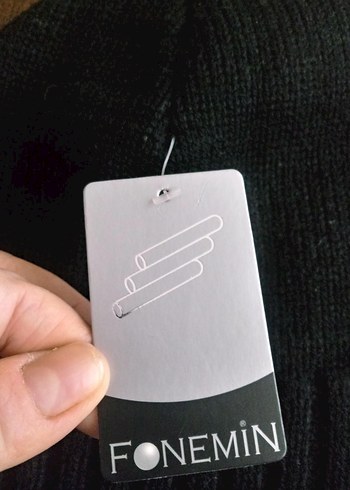 Siyah Örgü Yün Bere GEEK - Görsel 5