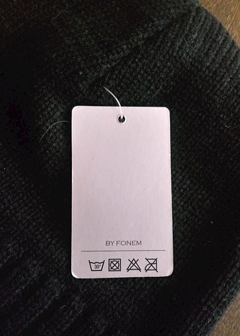 Siyah Örgü Yün Bere GEEK - Görsel 6