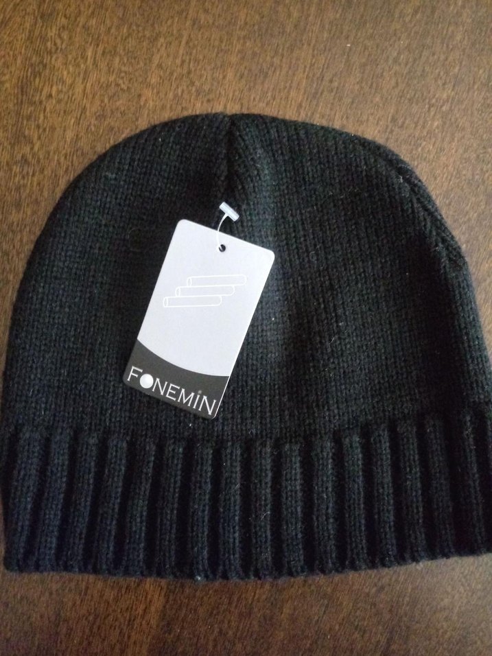 Siyah Örgü Yün Bere GEEK - Görsel 4