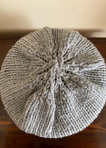 Gri Örgü Kadın Bere - Görsel 5