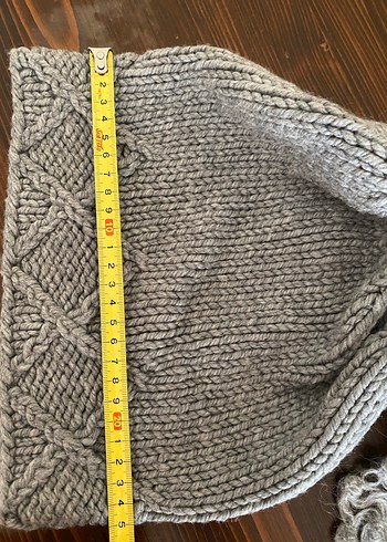 Gri Örgü Kadın Bere - Görsel 7