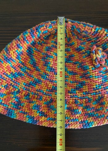 Renkli El Örgü Bohem Kadın Şapka - Görsel 6