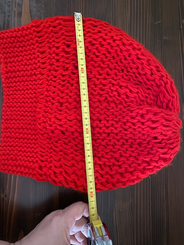 Kadın Kırmızı Örgü Bere - Görsel 3