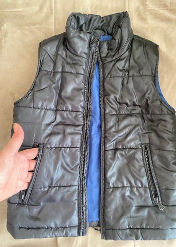 Siyah Erkek Çocuk Fermuarlı Yelek - Görsel 3