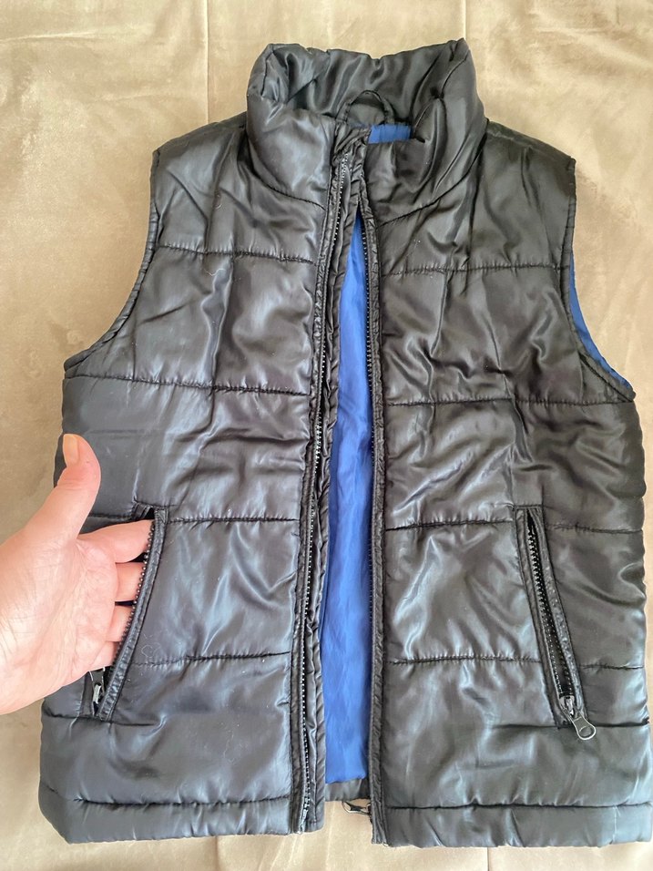 Siyah Erkek Çocuk Fermuarlı Yelek - Görsel 3