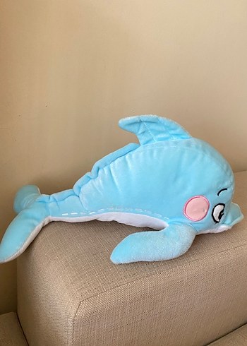 Pastel Mavi Yunus Peluş Oyuncak - Görsel 2