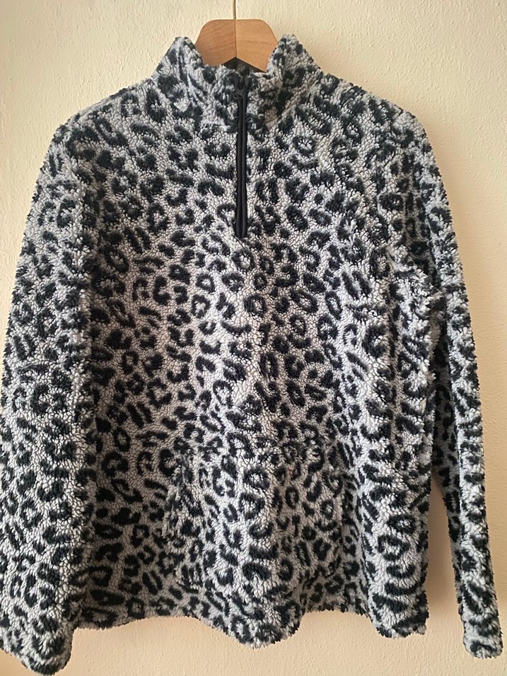 Kadın Gri Zebra Desenli Uzun Kollu Ofis Bluzu - Görsel 3