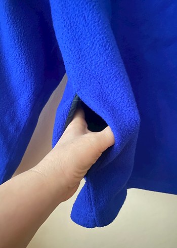 Mavi Yarım Fermuarlı Erkek Polar Sweatshirt - Görsel 6