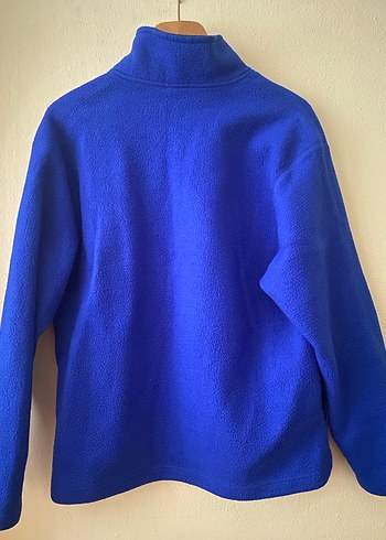 Mavi Yarım Fermuarlı Erkek Polar Sweatshirt - Görsel 4