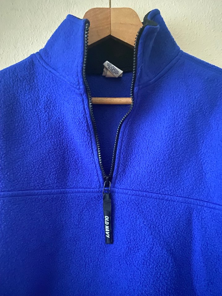 Mavi Yarım Fermuarlı Erkek Polar Sweatshirt - Görsel 5