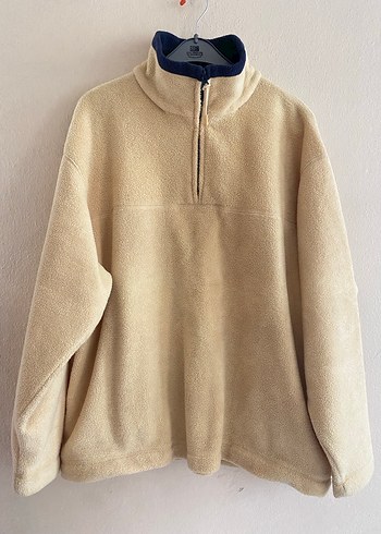 Sarı Yarım Fermuarlı Erkek Polar Sweatshirt - Görsel 3