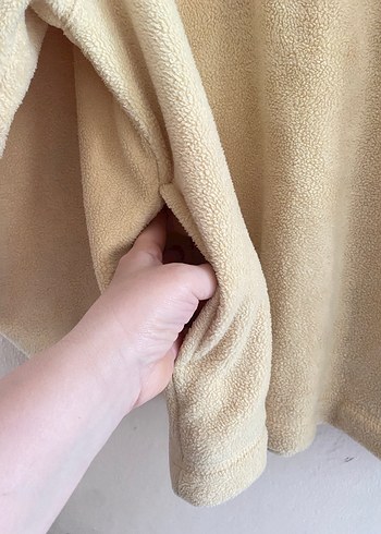 Sarı Yarım Fermuarlı Erkek Polar Sweatshirt - Görsel 5