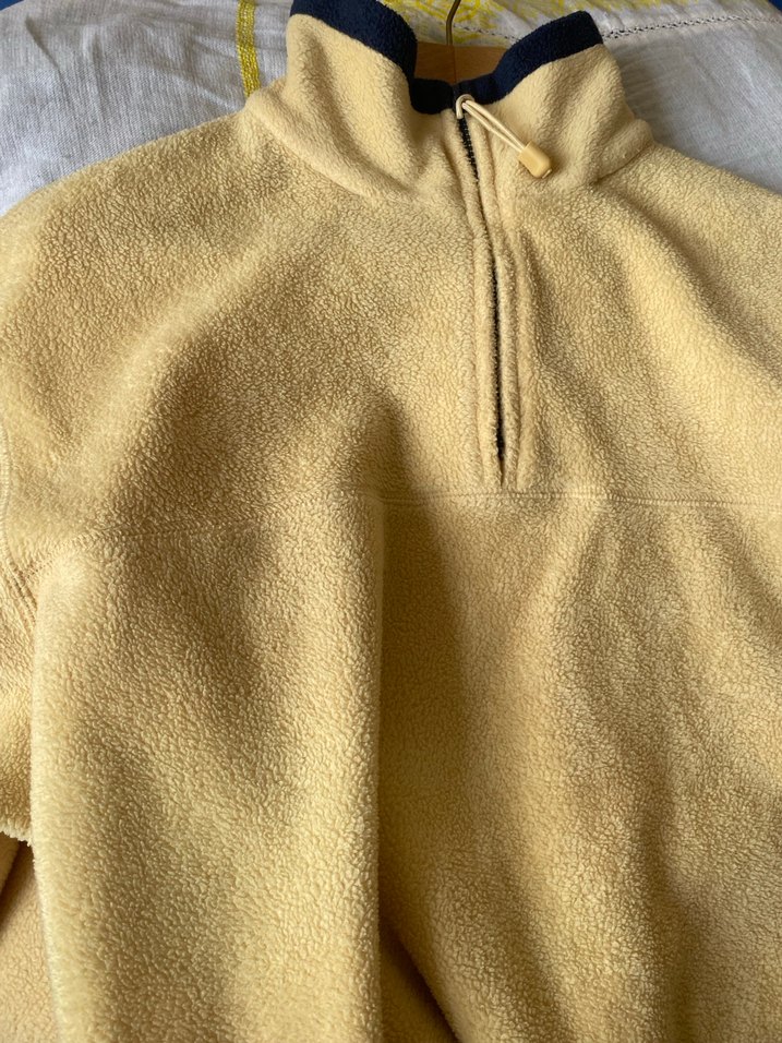 Sarı Yarım Fermuarlı Erkek Polar Sweatshirt - Görsel 2