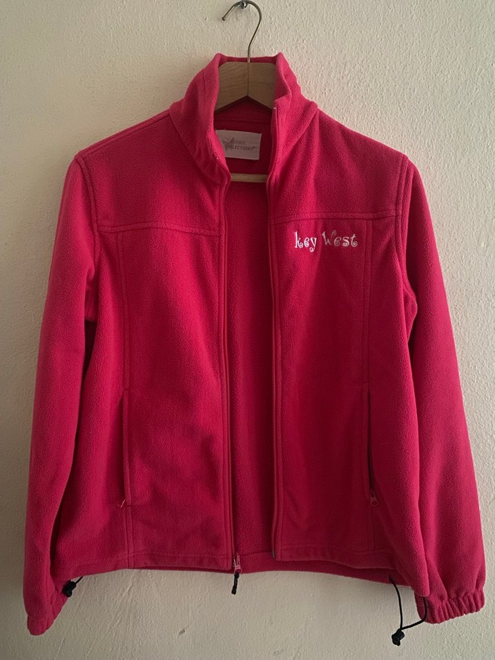 Pembe Fermuarlı Polar Sweatshirt - Görsel 3