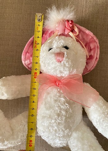 Beden Pembe Fiyonklu Peluş Oyuncak Ayı
