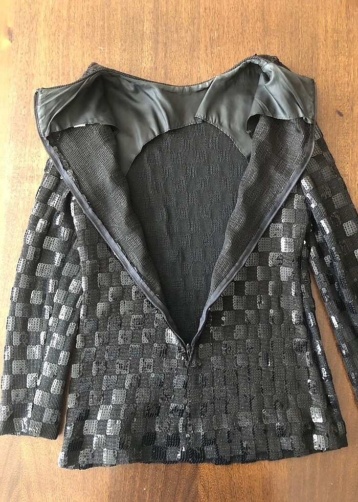 Pullu payetli bluz - Görsel 5