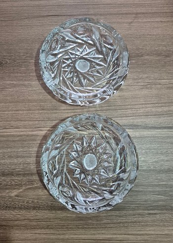 Soyut desenli cam kristal kül tablası - Görsel 2