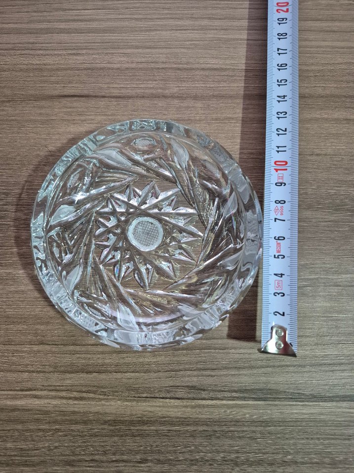 Soyut desenli cam kristal kül tablası - Görsel 5