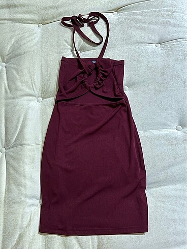 Sheinside Shein bordo elbise