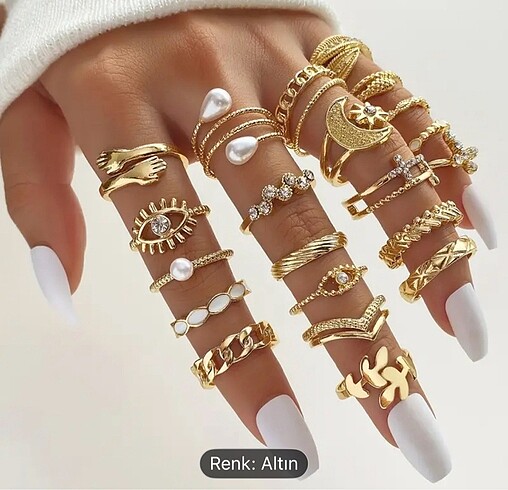 Sheinside Gold renk yüzük