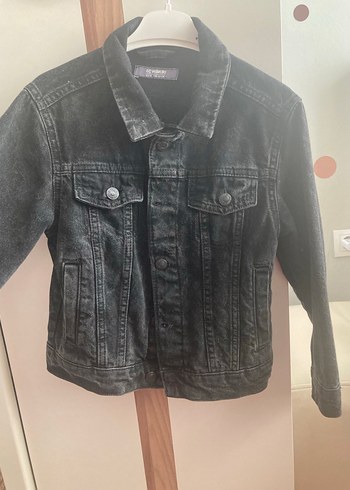 LC Waikiki Gri Düğmeli çocuk Denim Ceket
