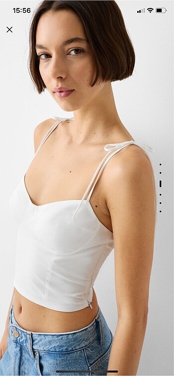 m Beden Askılı Crop Top
