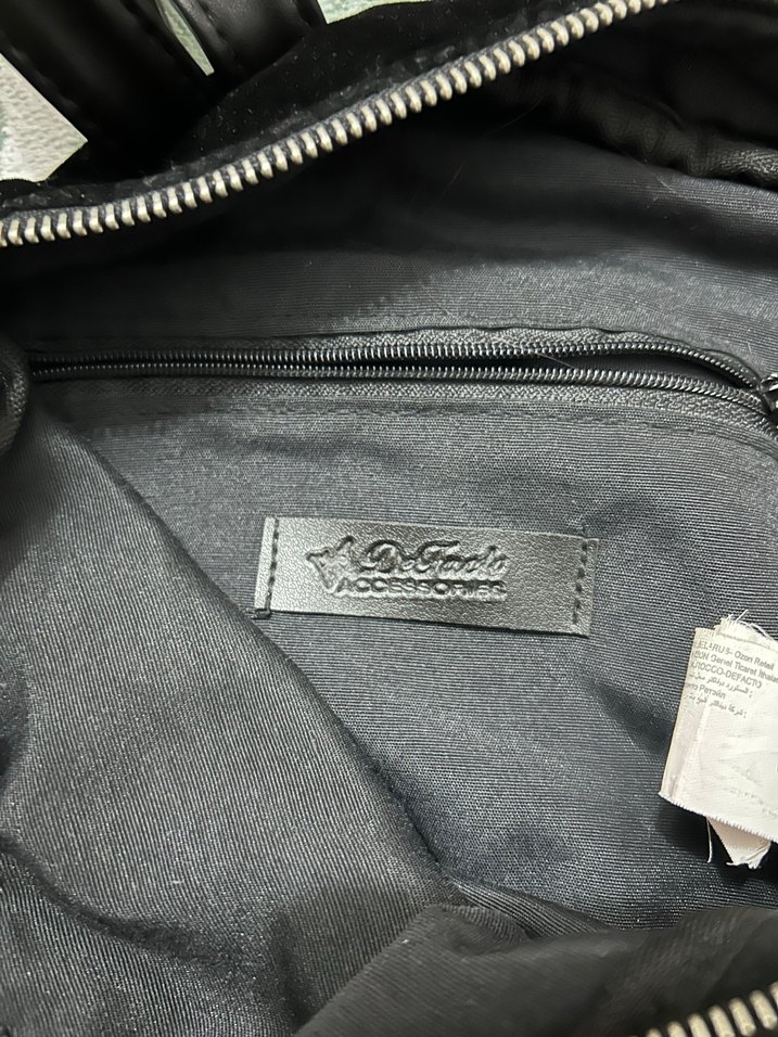 Siyah Nakışlı Süet Punk Sırt Çantası - Görsel 3