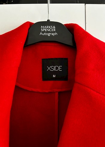 Kırmızı Yün Görünümlü Kaban - Görsel 2