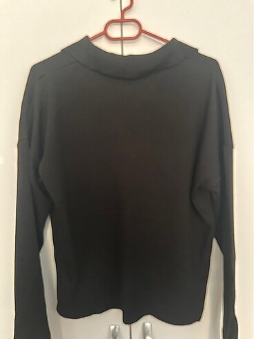 Siyah V yaka kazak - Görsel 4