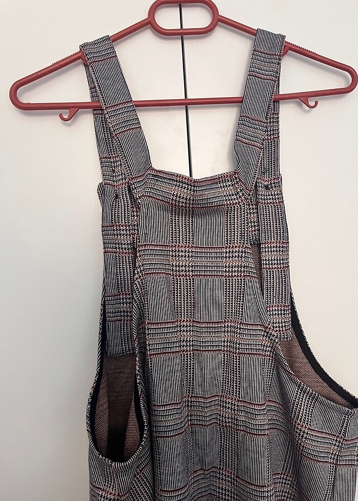 Askılı salopet elbise - Görsel 5