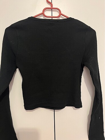 Siyah kare yaka bluz - Görsel 3