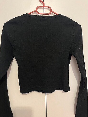 Siyah kare yaka bluz - Görsel 4