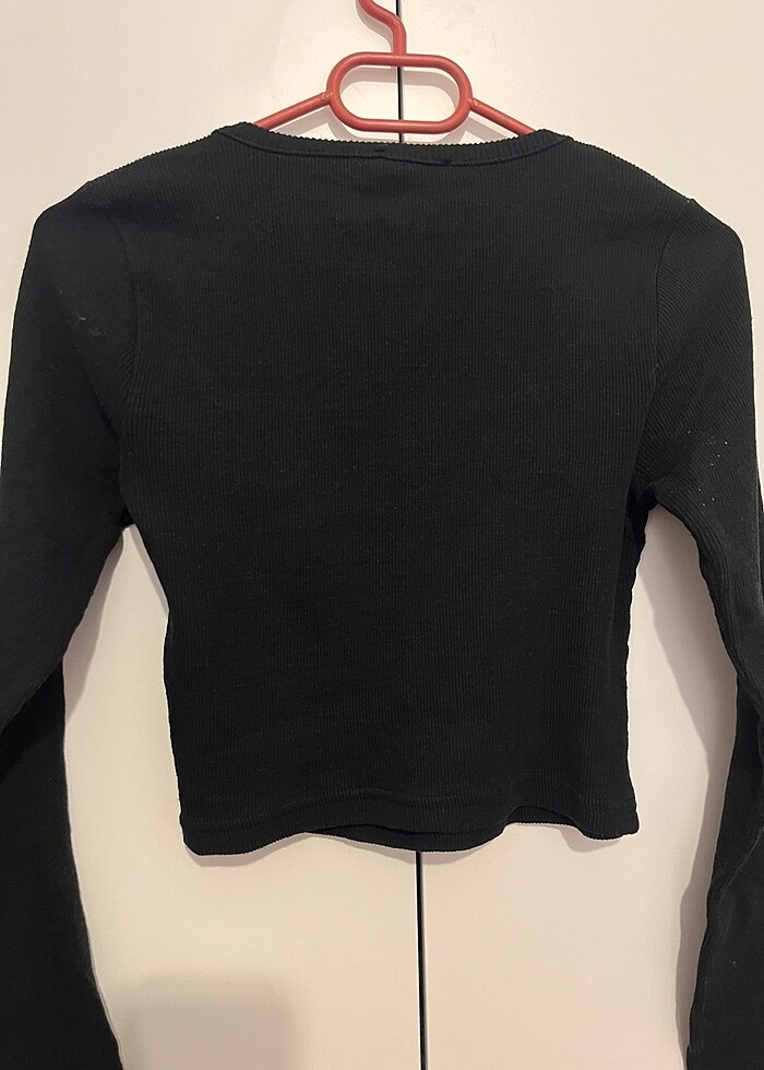 Siyah kare yaka bluz - Görsel 4