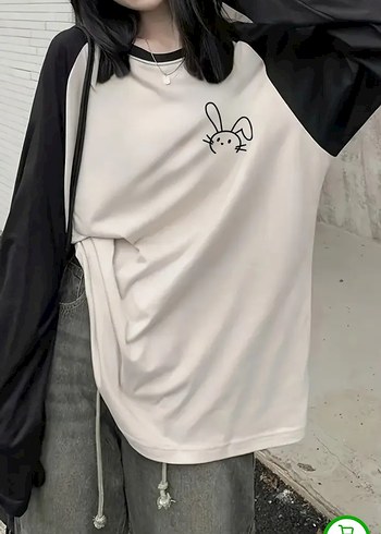 Oversize tişört bluz - Görsel 2