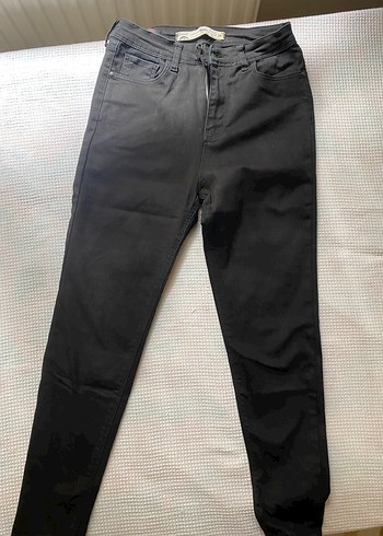 Siyah Kadın Normal Boy Dar Kesim Denim Pantolon