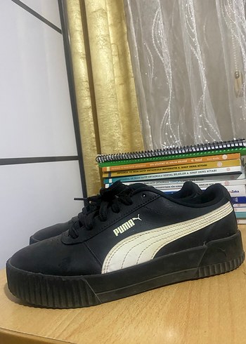 Siyah Platform Topuklu Puma Kadın Spor Ayakkabı