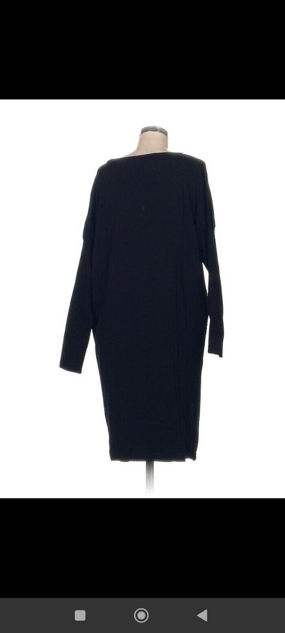 Siyah Uzun Kollu Triko Midi Elbise - Görsel 3