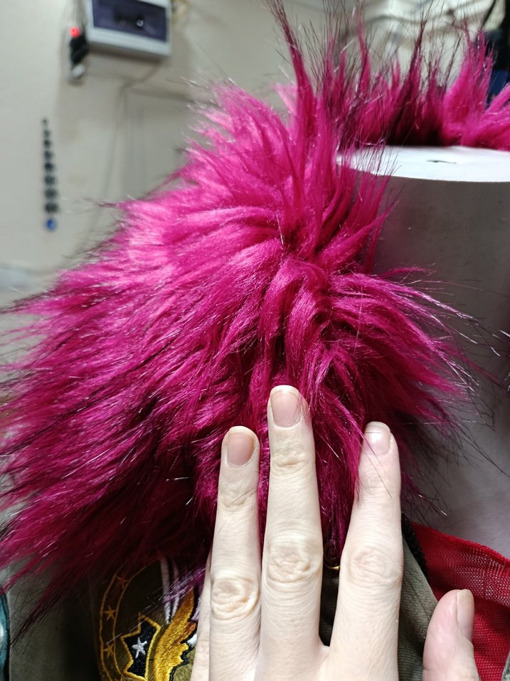 Pembe Kürklü Kamuflaj Kadın Ceket - Görsel 3