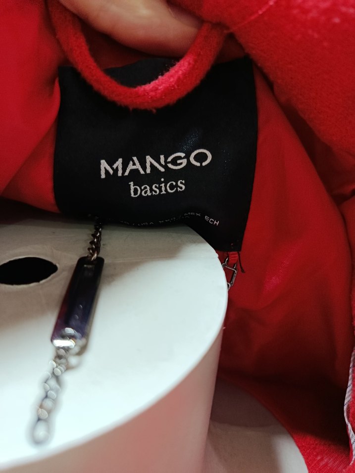 Kırmızı Mini Polar Hamile Ceket - Görsel 3