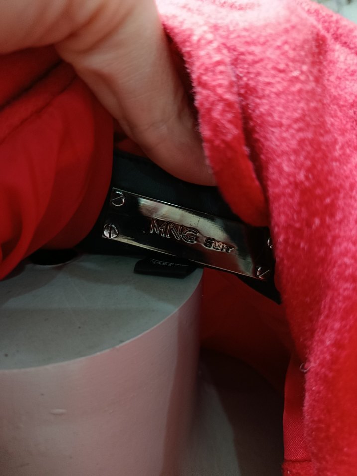 Kırmızı Asimetrik Kesim Kadın Kaban - Görsel 5